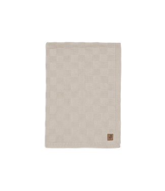 Jollein Jollein - Deken Ledikant 100x150cm Box Knit - Warm Sand - GOTS