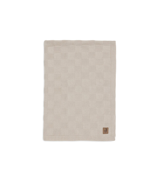 Jollein Jollein - Deken Ledikant 100x150cm Box Knit - Warm Sand - GOTS