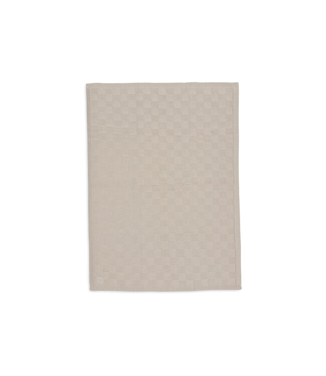 Jollein Jollein - Deken Ledikant 100x150cm Box Knit - Warm Sand - GOTS