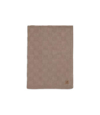 Jollein Jollein - Deken Ledikant 100x150cm Box Knit - Milky Coffee - GOTS
