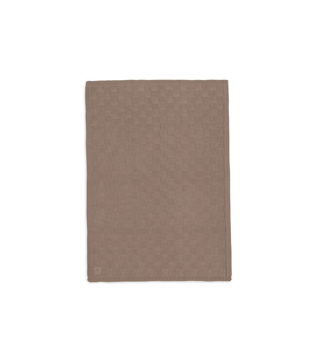 Jollein Jollein - Deken Ledikant 100x150cm Box Knit - Milky Coffee - GOTS