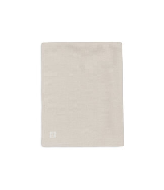 Jollein Jollein - Deken Wieg 75x100cm Basic Knit - Oatmeal/Velvet