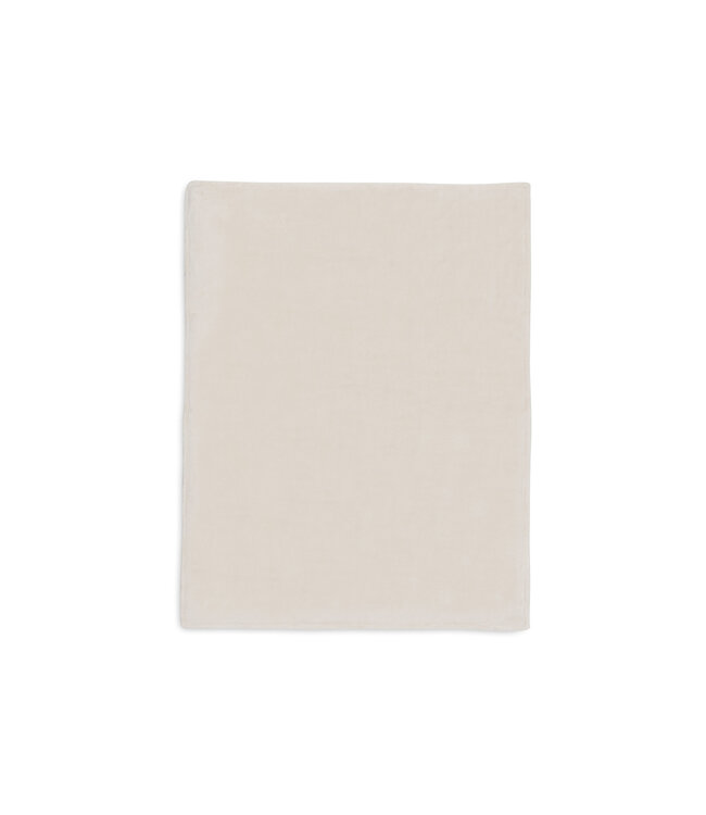 Jollein Jollein - Deken Wieg 75x100cm Basic Knit - Oatmeal/Velvet