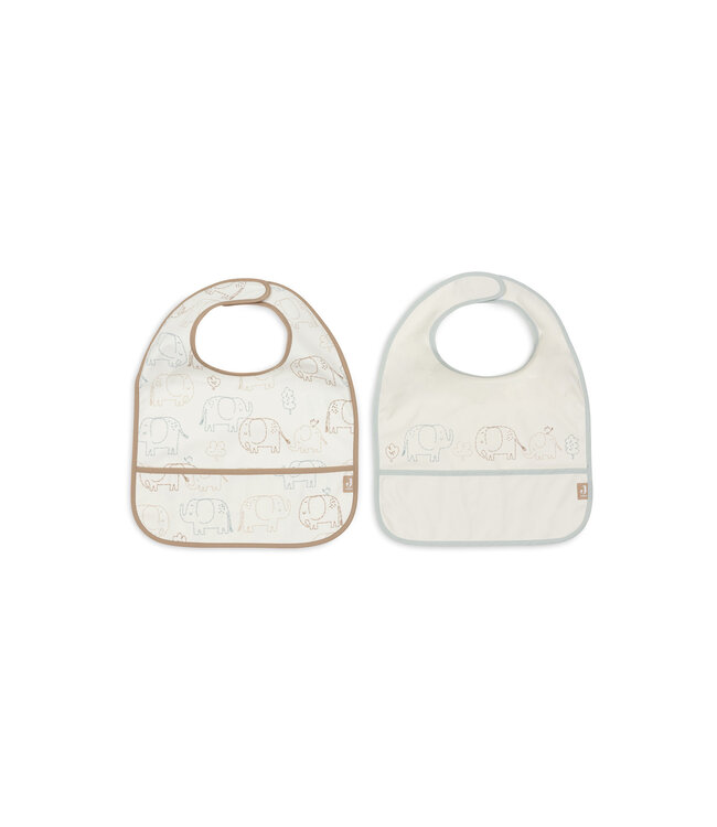 Jollein Jollein - Slab Waterproof - Elephant Tales - 2 Stuks