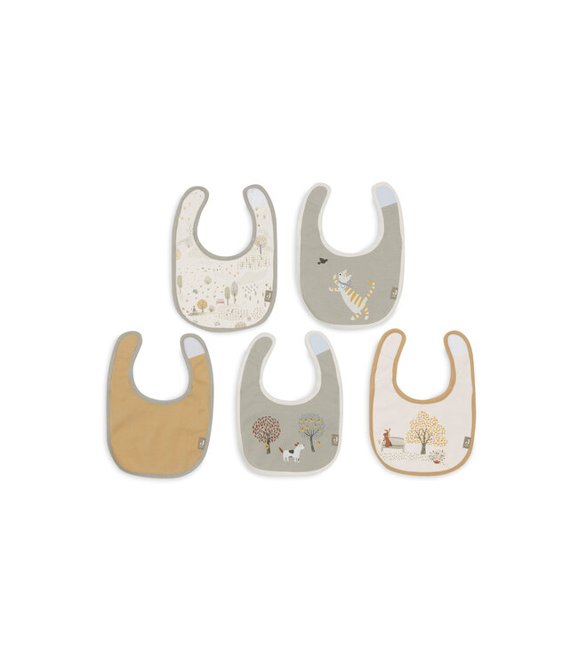 Jollein Jollein - Slab Jersey Waterproof - Tiny Park - 5 Stuks