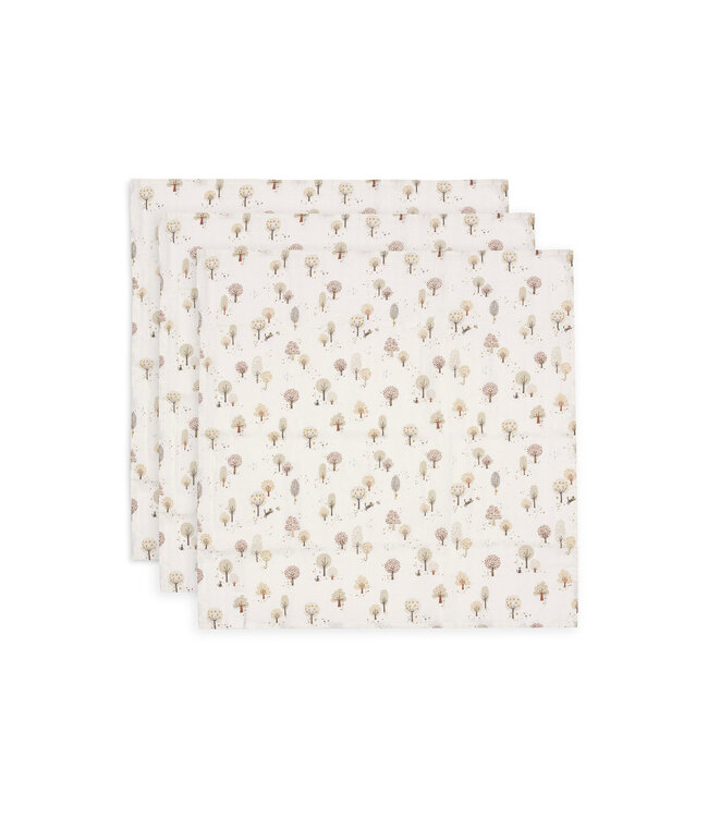 Jollein Jollein - Hydrofiele Doek Small 70x70cm - Tiny Park - 3 Stuks