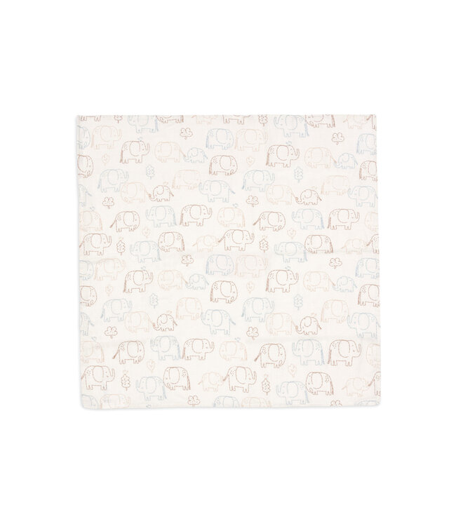 Jollein Jollein - Hydrofiele Doek Small 70x70cm - Elephant Tales - 3 Stuks