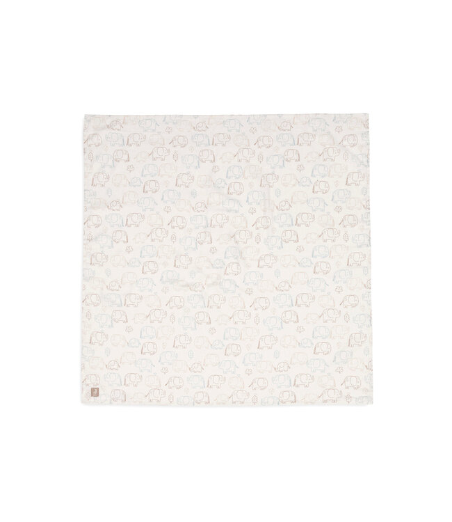 Jollein Jollein - Hydrofiele Doek Large 115x115cm - Elephant Tales - 2 Stuks