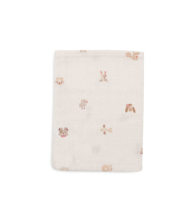 Jollein Jollein - Hydrofiel Washandje 15x20cm - Animal Friends - 3 Stuks