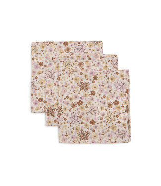 Jollein Jollein - Hydrofiel Monddoekje 31x31cm - Flower Fairies - 3 Stuks