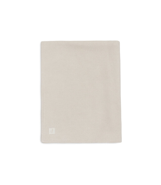 Jollein Jollein - Deken Ledikant 100x150cm Basic Knit - Oatmeal/Velvet