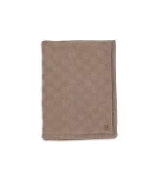 Jollein Jollein - Deken Ledikant 100x150cm Box Knit - Milky Coffee/Velvet - GOTS