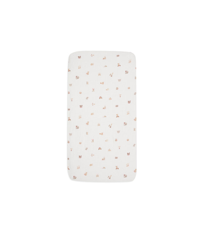 Jollein Jollein - Hoeslaken Jersey 60x120cm - Animal Friends