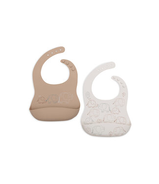 Jollein Jollein - Slab Siliconen - Elephant Tales - 2 Stuks