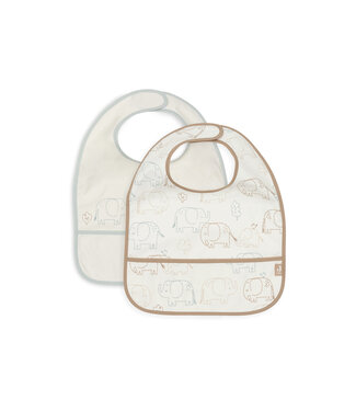 Jollein Jollein - Slab Waterproof - Elephant Tales - 2 Stuks