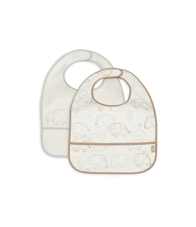 Jollein Jollein - Slab Waterproof - Elephant Tales - 2 Stuks