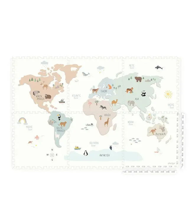 Play & Go Play & Go - EEVAA - Worldmap colour (120 x 180 cm - 6 tiles)