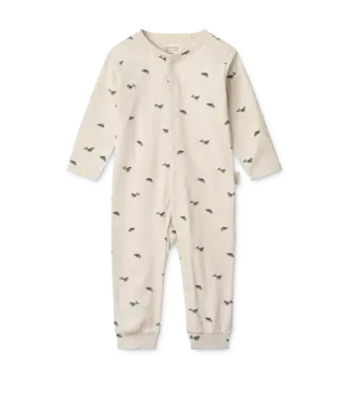 Liewood Liewood - Birk Printed Pyjamas Jumpsuit - Mini whale / Sandy