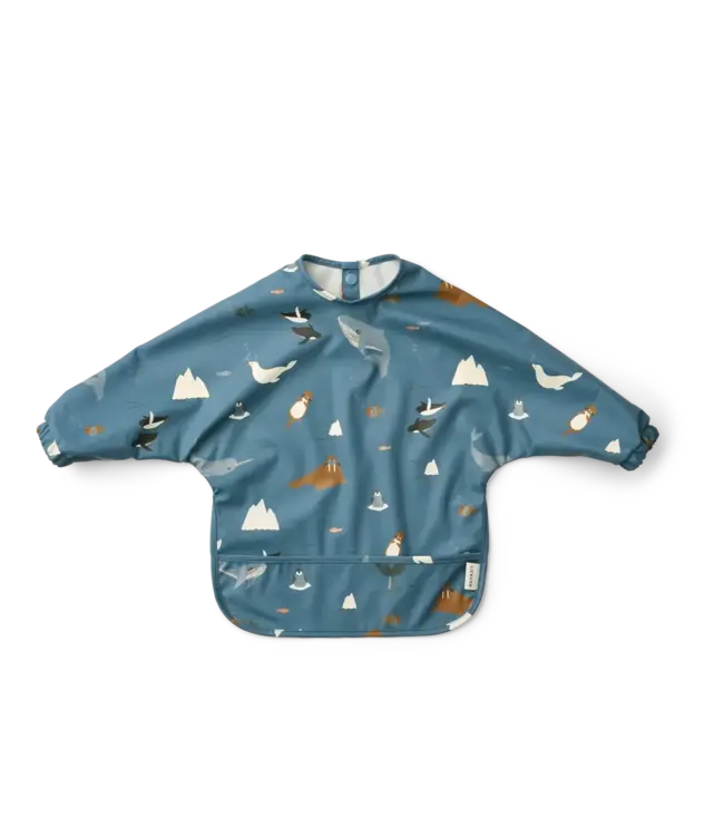 Liewood Liewood - Merle Printed Cape Bib - Arctic Sea / Ocean view