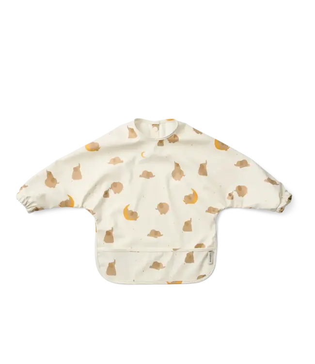 Liewood Liewood - Merle Printed Cape Bib - Elephant / Creme de la creme