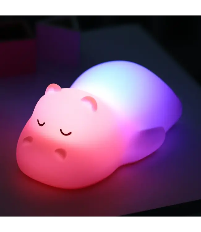 Nattou Nattou - Nachtlampen - Silicon Nachtlamp Hippo
