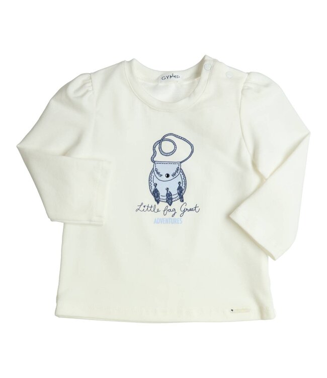 Gymp Gymp - Longsleeve Aerodoux Little Bag Great Adventures - Off White