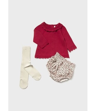 Mayoral Mayoral - Shorts w/ tights set - Cherry