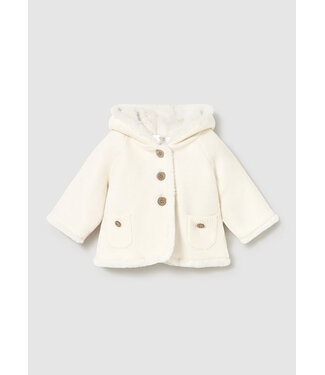 Mayoral Mayoral - Pompon knit cardigan - Cream