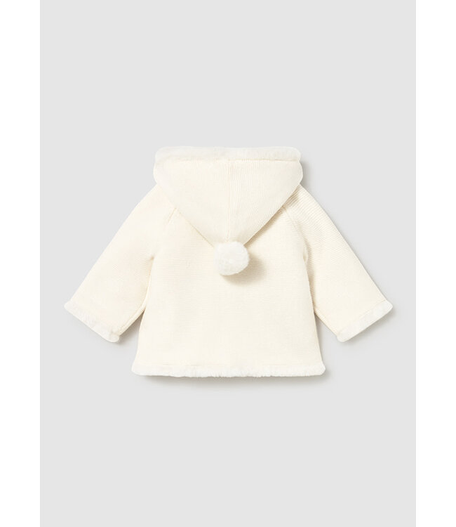 Mayoral Mayoral - Pompon knit cardigan - Cream