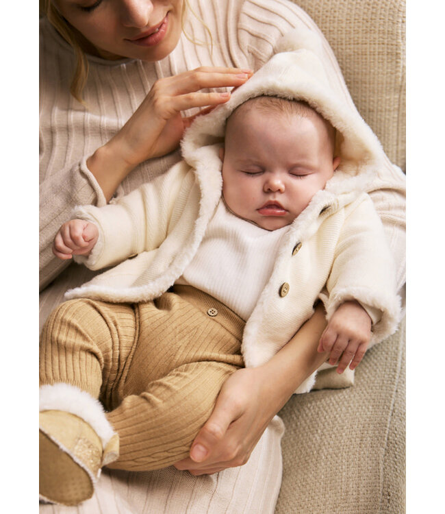 Mayoral Mayoral - Pompon knit cardigan - Cream