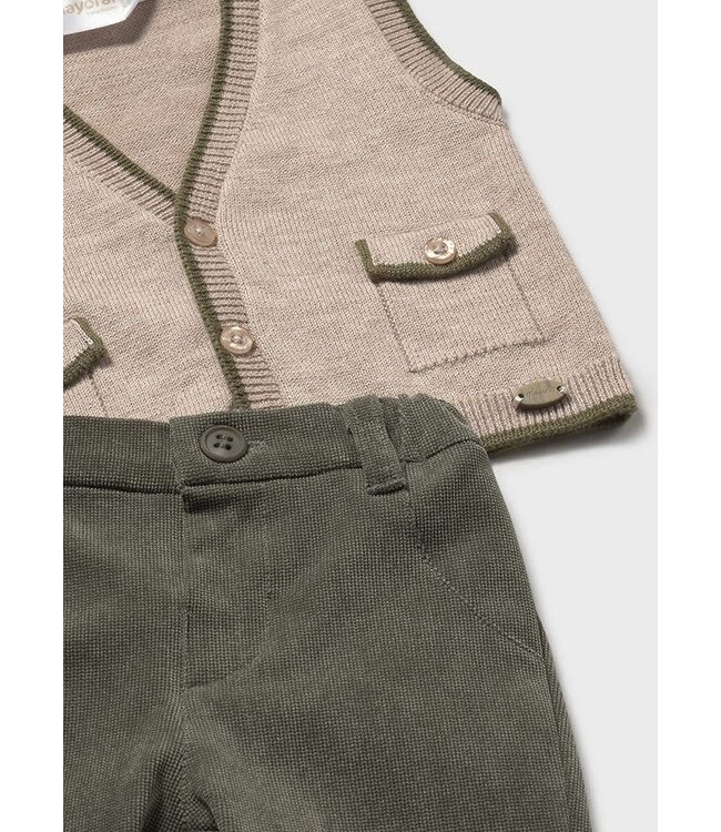 Mayoral Mayoral - Trouser w/ vest set - Dark green