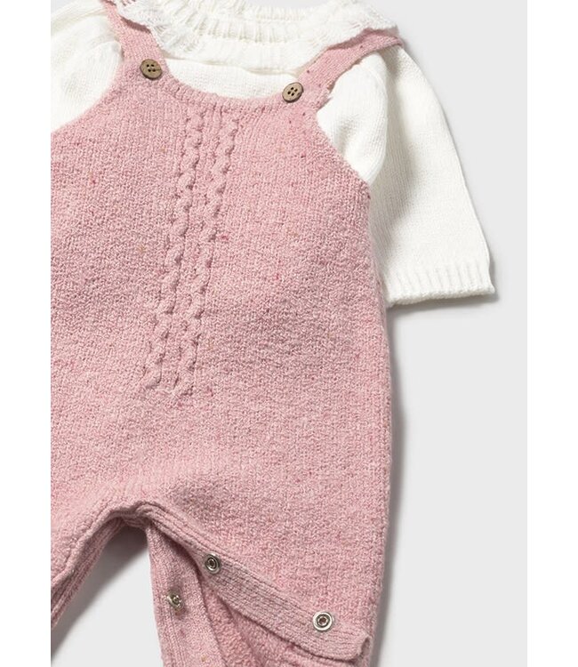 Mayoral Mayoral - Knit dungarees set - Orchid