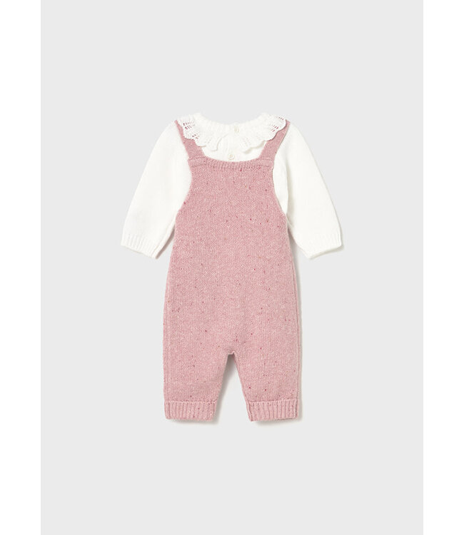 Mayoral Mayoral - Knit dungarees set - Orchid