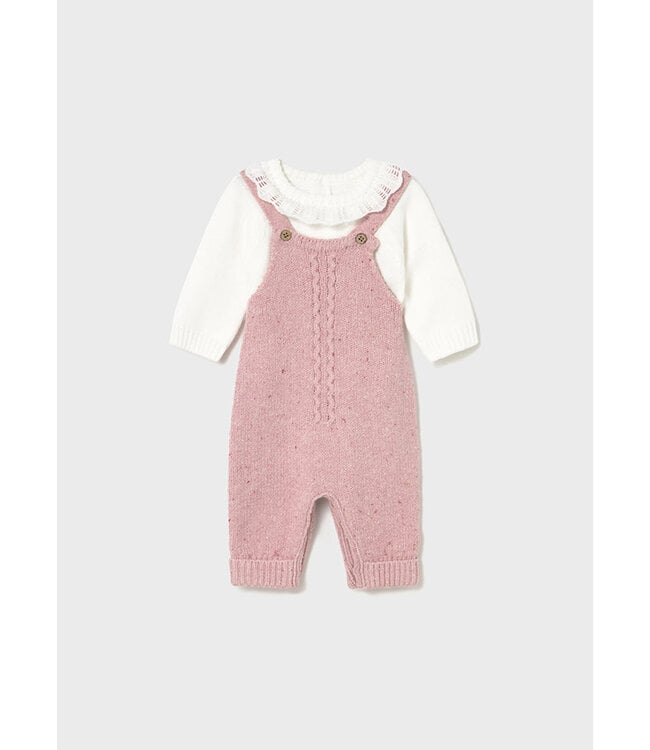 Mayoral Mayoral - Knit dungarees set - Orchid