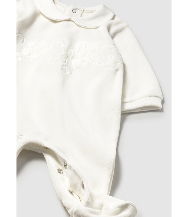 Mayoral Mayoral - Velour onesie - Natural