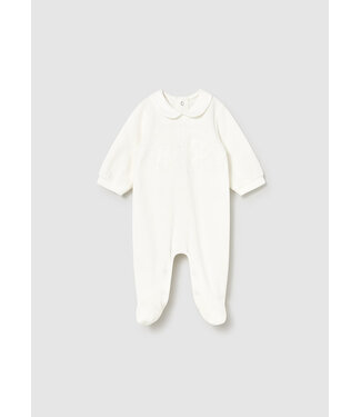 Mayoral Mayoral - Velour onesie - Natural