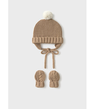 Mayoral Mayoral - Hat & mittens set - Toffee