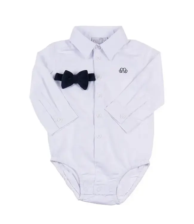 Natini Natini - Shirt Body Pierrot Bow - Velvet Blue