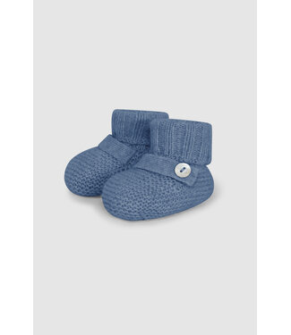 Laranjinha Laranjihna - Knitted booties - Blue