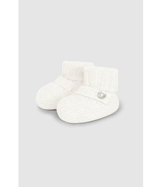 Laranjinha Laranjihna - Knitted booties - Natural