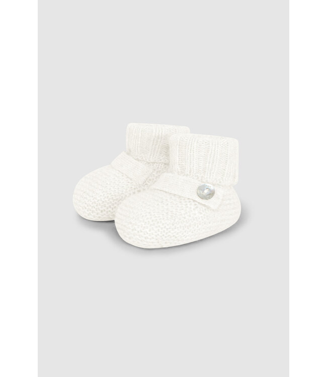 Laranjinha Laranjihna - Knitted booties - Natural