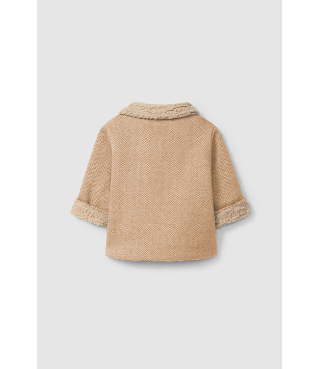 Laranjinha Laranjihna - Jas met teddy - Donker beige