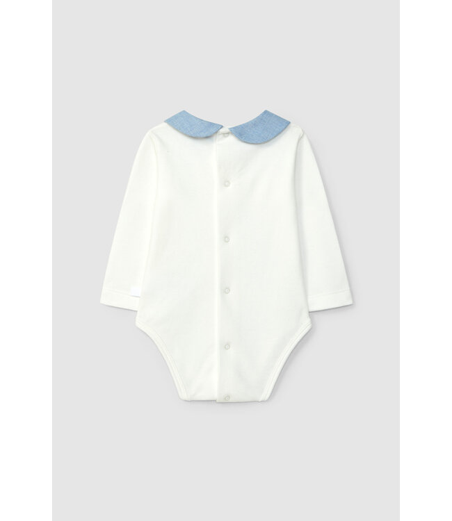 Laranjinha Laranjihna - Body blauwe kraag