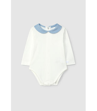 Laranjinha Laranjihna - Body blauwe kraag