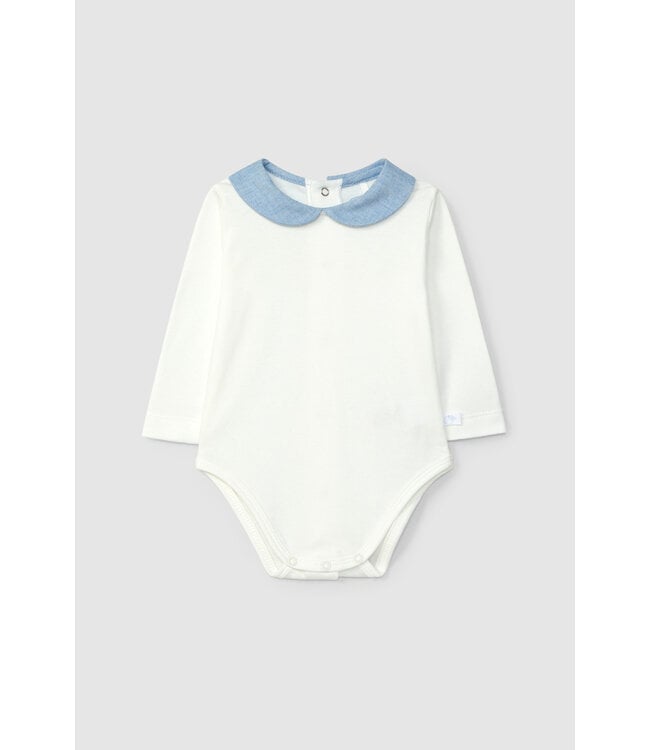 Laranjinha Laranjihna - Body blauwe kraag