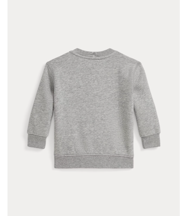 Ralph Lauren Ralph Lauren - Fleece sweatshirt met Polo Bear - Lichtgrijs gemêleerd
