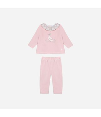 Patachou Patachou - 2-delig setje velours - dusty rose