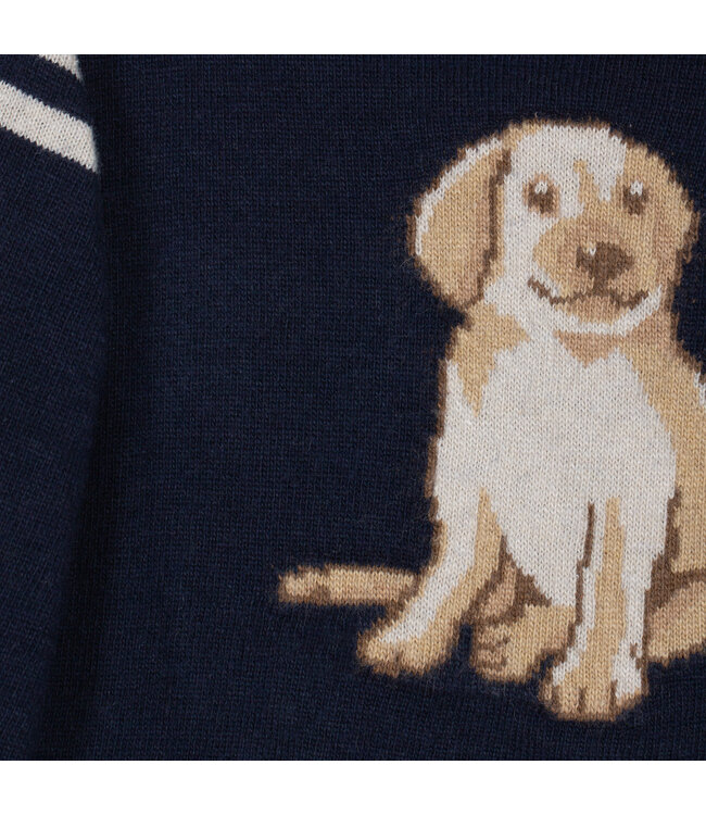 Patachou Patachou - Sweater Tricot - Marine dog