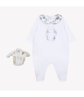 Tartine et Chocolat Tartine et Chocolat - Geschenkset Babypakje + doudou - Blanc