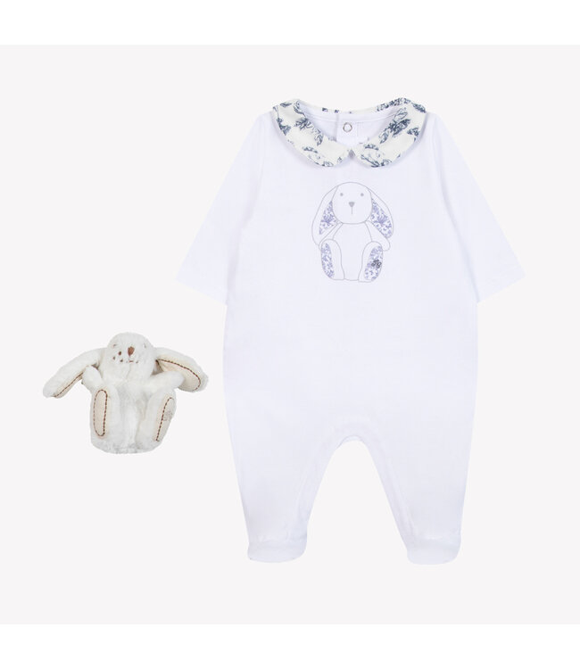 Tartine et Chocolat Tartine et Chocolat - Geschenkset Babypakje + doudou - Blanc